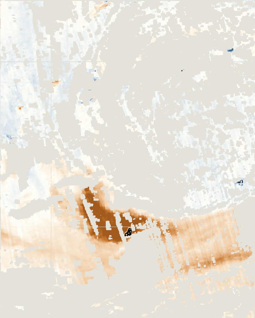 Change in carbon monoxide, 7 June minus the normal week
